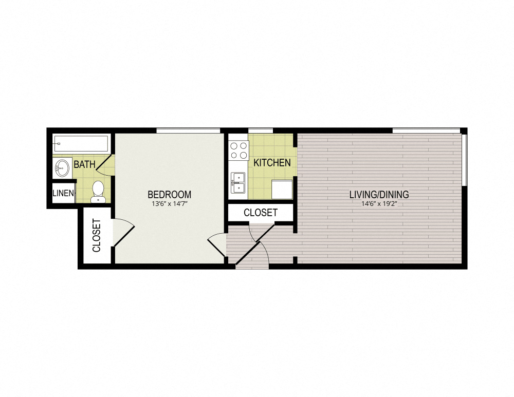 The Broadview Apartments 1B 1C Floor Plan